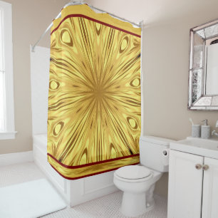 Cortina Para Box Zênite Dourado: Opulento Carmesim Giratório Luxo