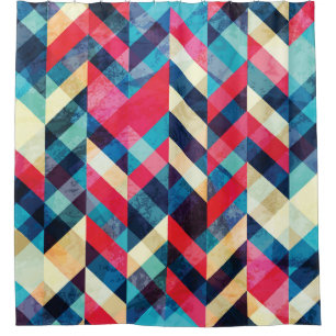 Cortina Para Box Zigzag de hipster: arraste o padrão sem soldadura.
