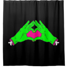 Cortina Para Box zombie ama as mãos do coração namorados halloween