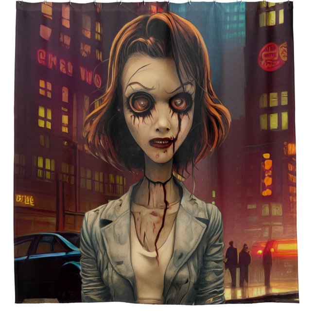 Cortina Para Box Zombie Na Cidade (Frente)