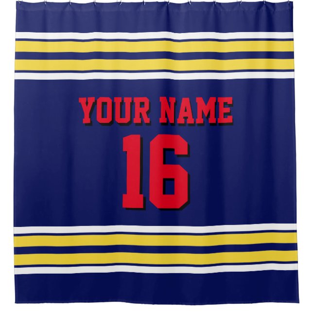 Cortina Para Chuveiro 2X Texto vermelho riscado (Frente)