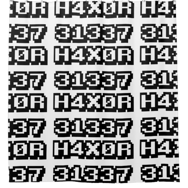 CORTINA PARA CHUVEIRO 31337 H4X0R (Frente)