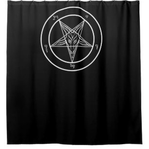 Cortina Para Chuveiro A câmara ritual satânica drapeja