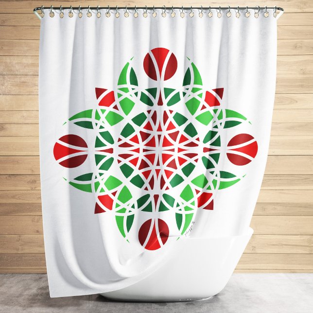 Cortina Para Chuveiro Abstrato Moderno Floral (Modern Abstract Floral Shower Curtain)