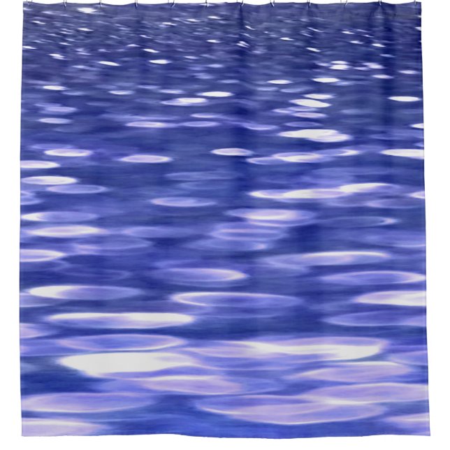 Cortina Para Chuveiro Abstrato nº 3: Shimmer azul (Frente)