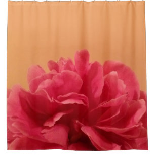 Cortina Para Chuveiro Amável Melon Orange Hot Pink Floral