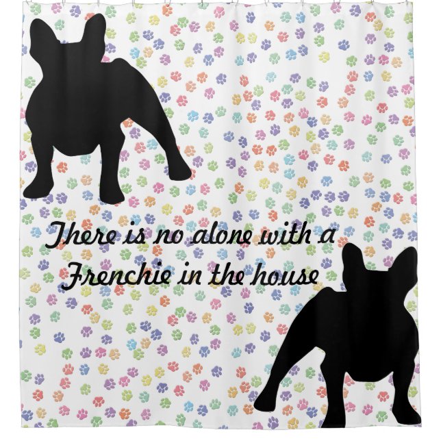 Cortina Para Chuveiro Amigos do Bulldog (Frente)