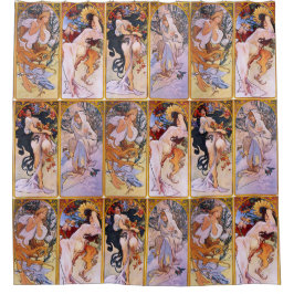 Cortina Para Chuveiro As bonitas mulheres de Mucha