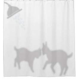 Cortina Para Chuveiro Baby Goats Shadow Silhouette Buddies