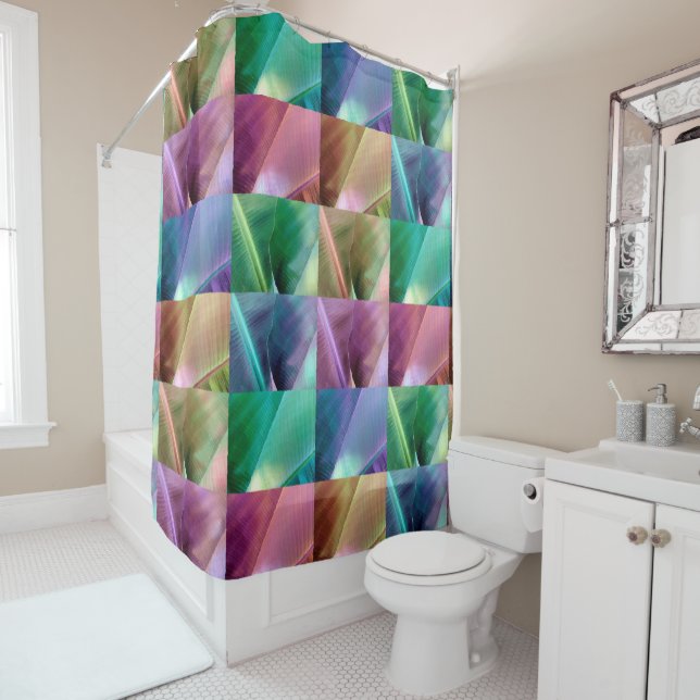 Cortina Para Chuveiro Banana Leaf Quilt (In Situ)