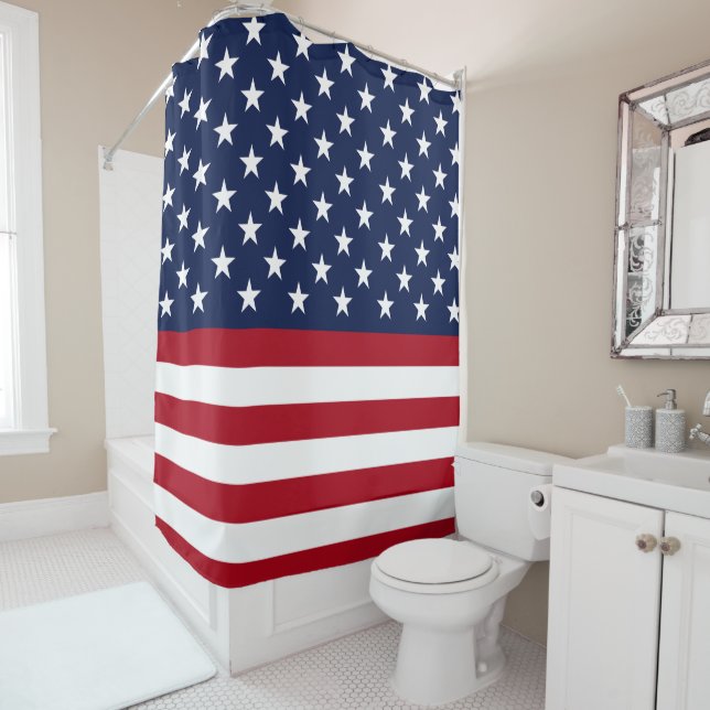 Cortina Para Chuveiro Bandeira americana (In Situ)