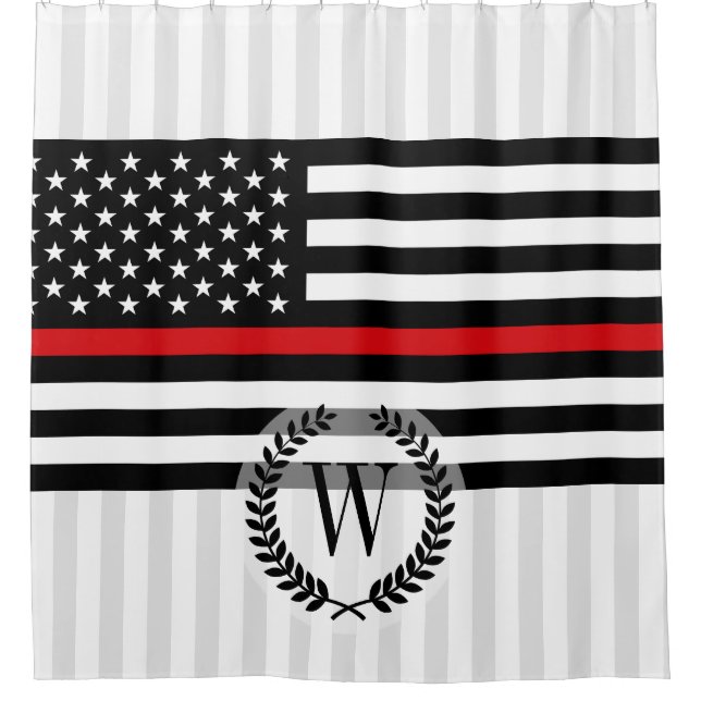 Cortina Para Chuveiro Bandeira americana do estilo patriótico do (Frente)