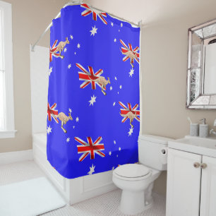Cortina Para Chuveiro Bandeira australiana