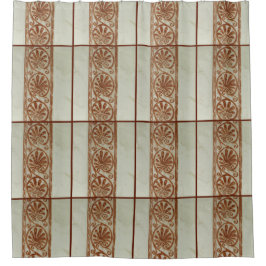 Cortina Para Chuveiro Beira mediterrânea decorativa de Brown