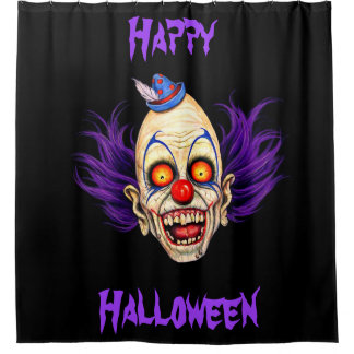 Cortina Para Chuveiro Bimbe O Palhaço Assustador ( Feliz Halloween )
