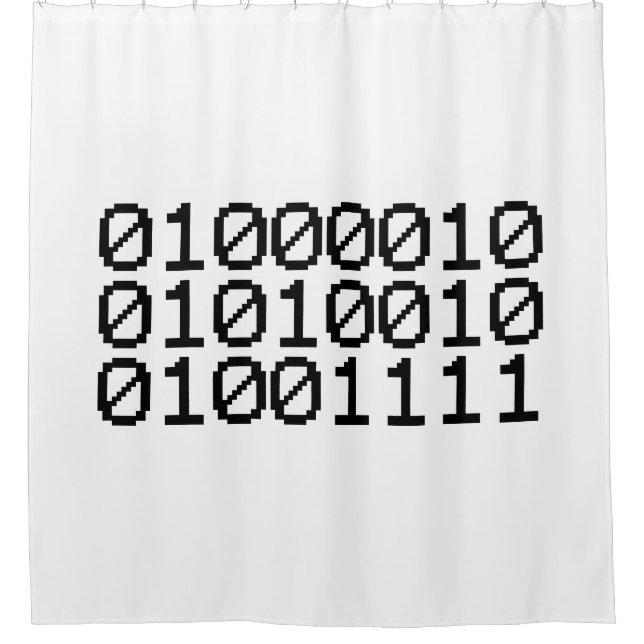CORTINA PARA CHUVEIRO BINARY BRO (Frente)