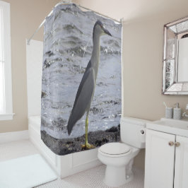 Cortina Para Chuveiro Black Crowed Night Heron