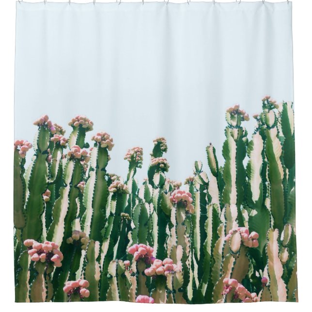 Cortina Para Chuveiro Blush Cactus (Frente)