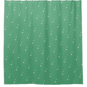 Cortina Para Chuveiro Bolhas Náuticas de Teal Vintage