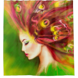 Cortina Para Chuveiro Borboleta-de-verão