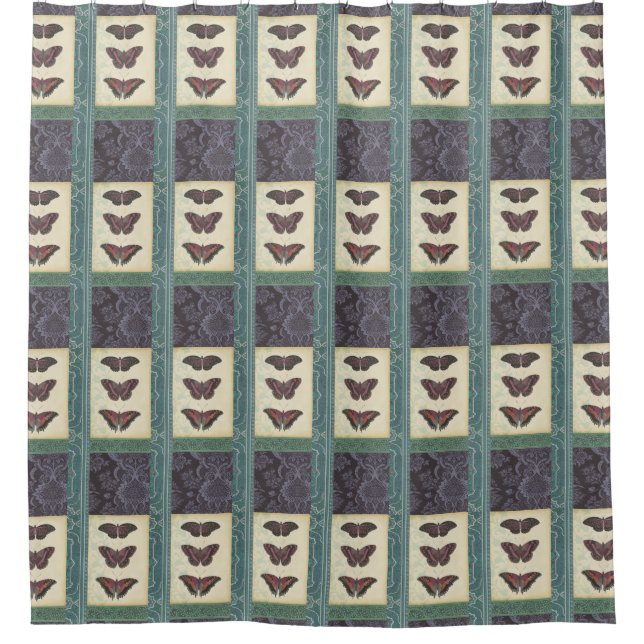 Cortina Para Chuveiro Borboleta Decorativa Brocade pelo Vision Studio (Frente)
