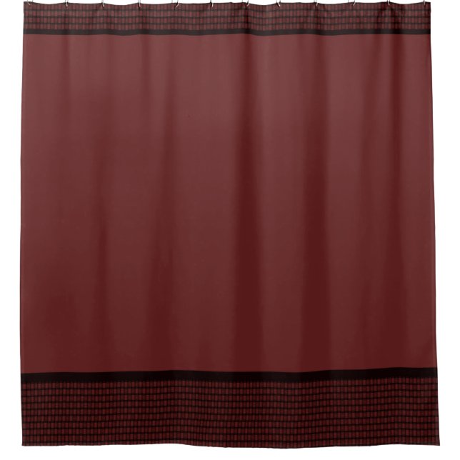 Cortina Para Chuveiro Burgandy Elegant Basket Weave (Frente)