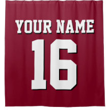 Burgundy White Sports Team Jersey