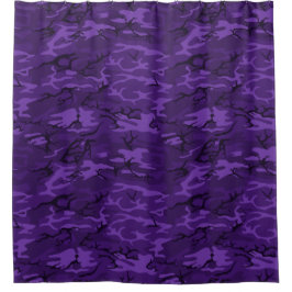 Cortina Para Chuveiro Camo roxo escuro