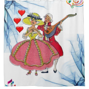 Cortina Para Chuveiro casal vitoriano cortina chá branca