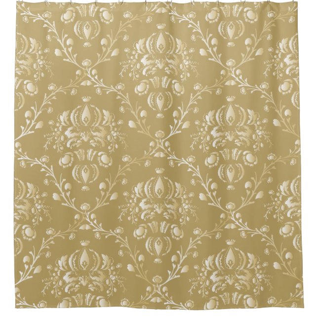 Cortina Para Chuveiro Ccoa Brown Damask (Frente)