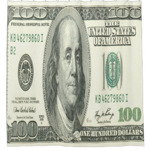 Cortina Para Chuveiro Cem cortinas de chá da nota de dólar