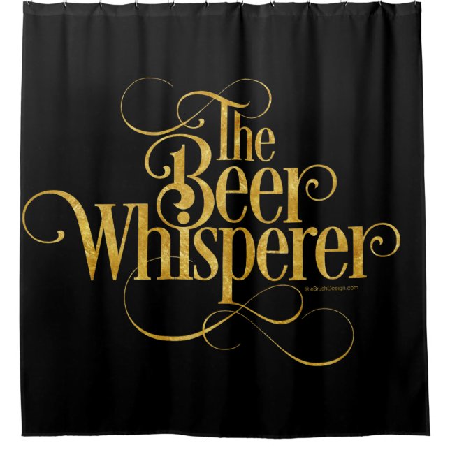 Cortina Para Chuveiro Cerveja Whisperer (ouro) (Frente)