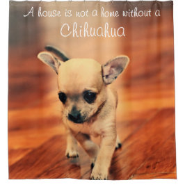 Cortina Para Chuveiro Chá Chihuahua Cortina Adicionar Foto