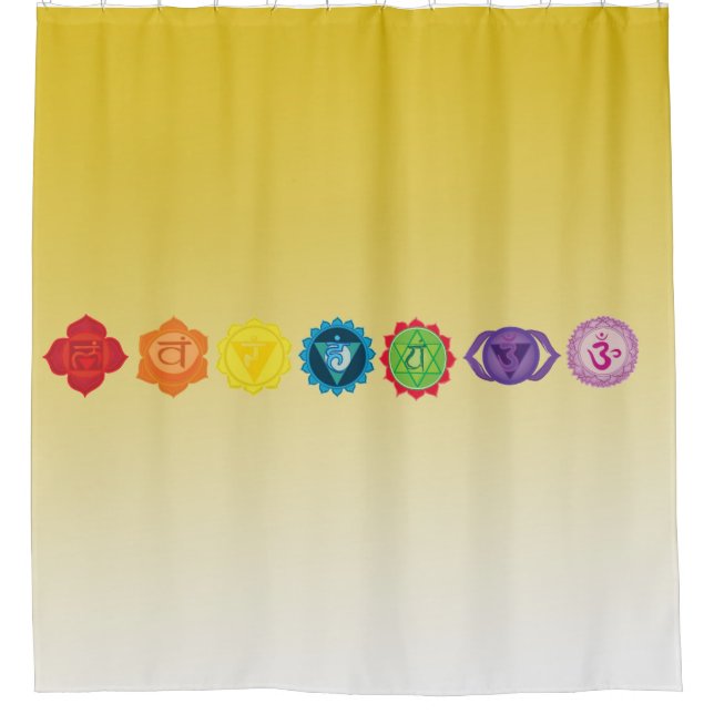 Cortina Para Chuveiro Chakra Yoga Shower Curtain (Frente)