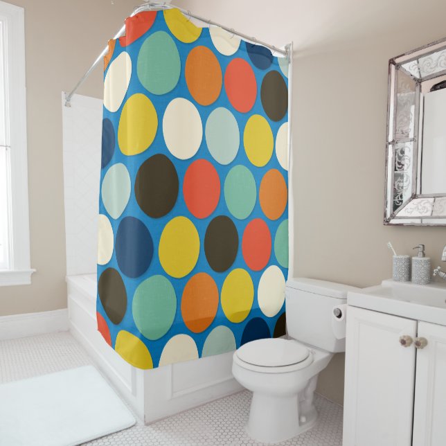 Cortina Para Chuveiro charlie spot blue (In Situ)