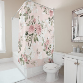 Cortina Para Chuveiro Chique, chic francês, vintage,floral,rústico,pi