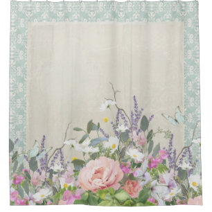 Cortina Para Chuveiro Clássicos Chic do País de Shabby Moderno Elegante