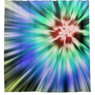 Cortina Para Chuveiro Colorido Starburst Tie Dye