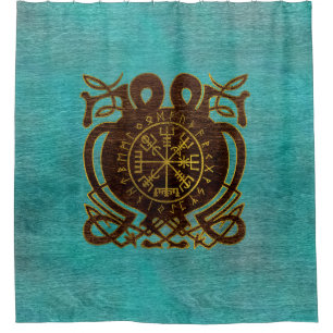 Cortina Para Chuveiro Compasso da navegação de Vegvisir - de Viking
