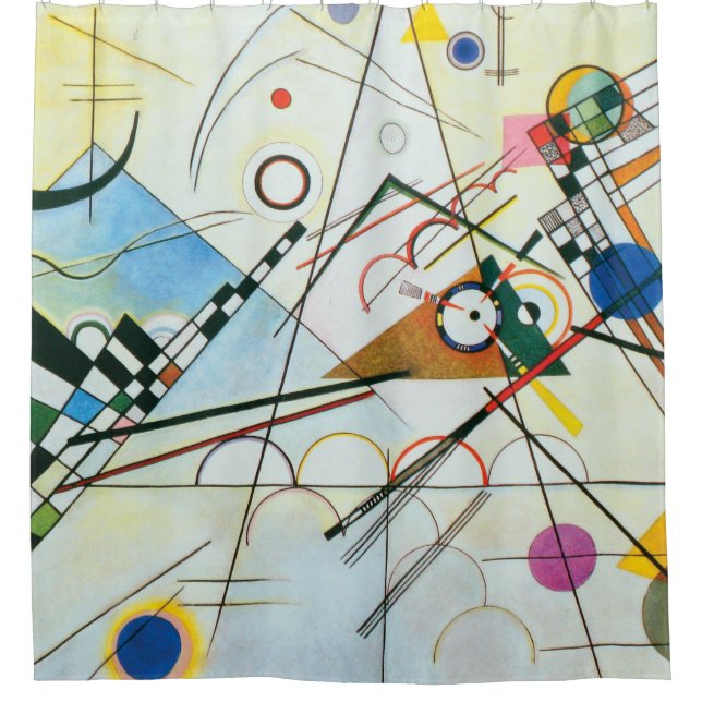 Cortina Para Chuveiro Composição VIII por Wassily Kandinsky (Frente)