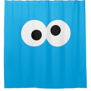 Cortina Para Chuveiro Cookie Monster Face Grande
