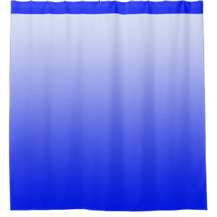 Cortina Para Chuveiro Cor dos Gradientes Suaves - azul real + suas ideia