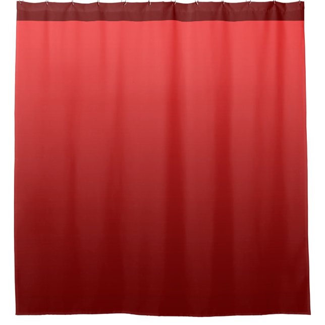 Cortina Para Chuveiro Cor dos Gradientes Suaves - vermelho + suas ideias (Frente)