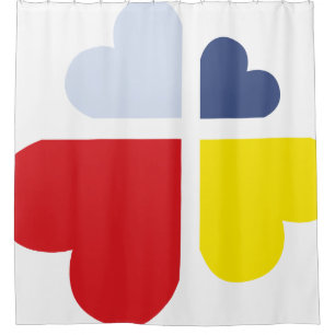Cortina Para Chuveiro corações cruzados