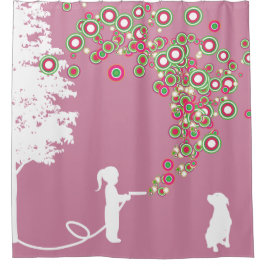 Cortina Para Chuveiro cortina de chá cor-de-rosa banksy do estilo dos