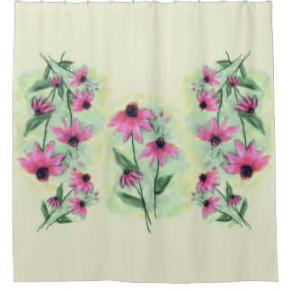 Cortina Para Chuveiro Cortina de Chá de Flor de Cone Roxo