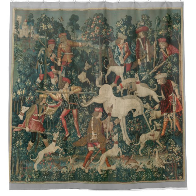 Cortina Para Chuveiro Cortina de Chá de Tapeçaria Unicórica (Frente)