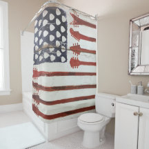 cortina de chá patriótica americana da música da