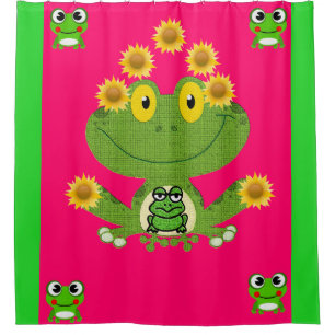 Cortina Para Chuveiro Cortina-de-chuva verde-sapo