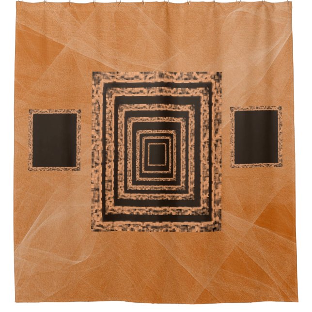 Cortina Para Chuveiro Cortina de chuveiro laranja espelho (Frente)